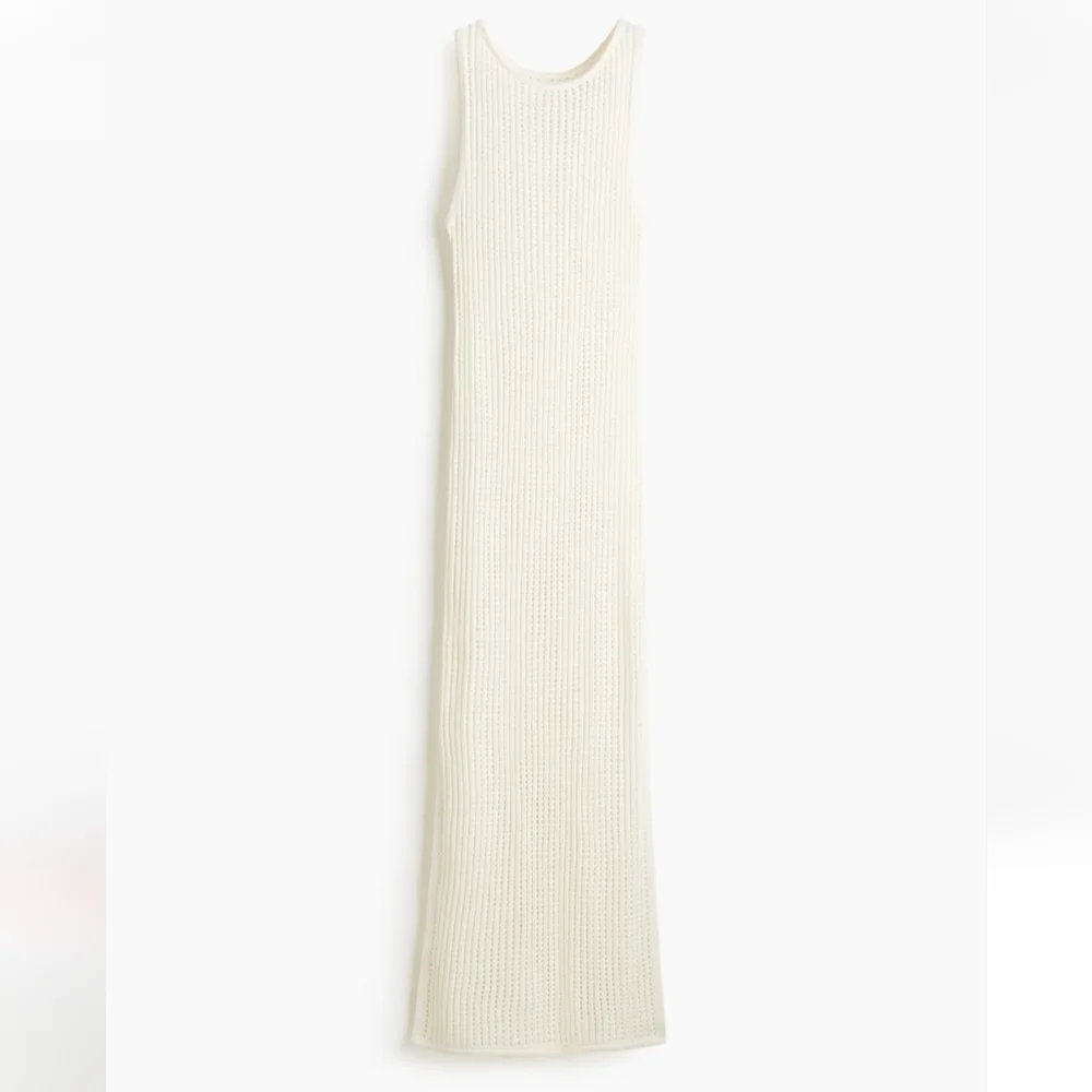 H&M Knit Maxi Dress White Size M - Picture 4 of 10